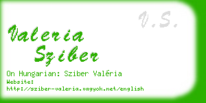 valeria sziber business card