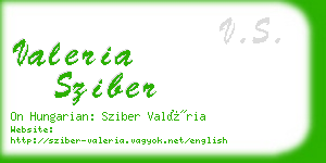 valeria sziber business card